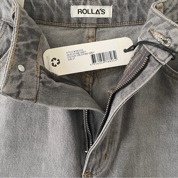 ROLLA’S | Women’s Stone Gray Heidi High Rise Loose Straight Denim Jeans Size 27 - Picture 7 of 9